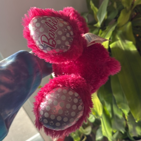 Limited Edition Barbie Build-A-Bear Stuff Animal Pink Sparkle Bear Cute - Picture 8 of 10